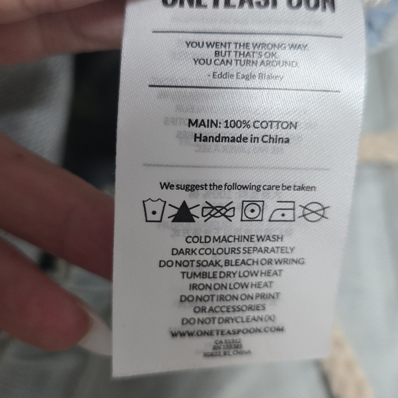 OneTeaspoon Shabbies Low Rise Dropped Crotch Jeans Size M - Picture 7 of 7